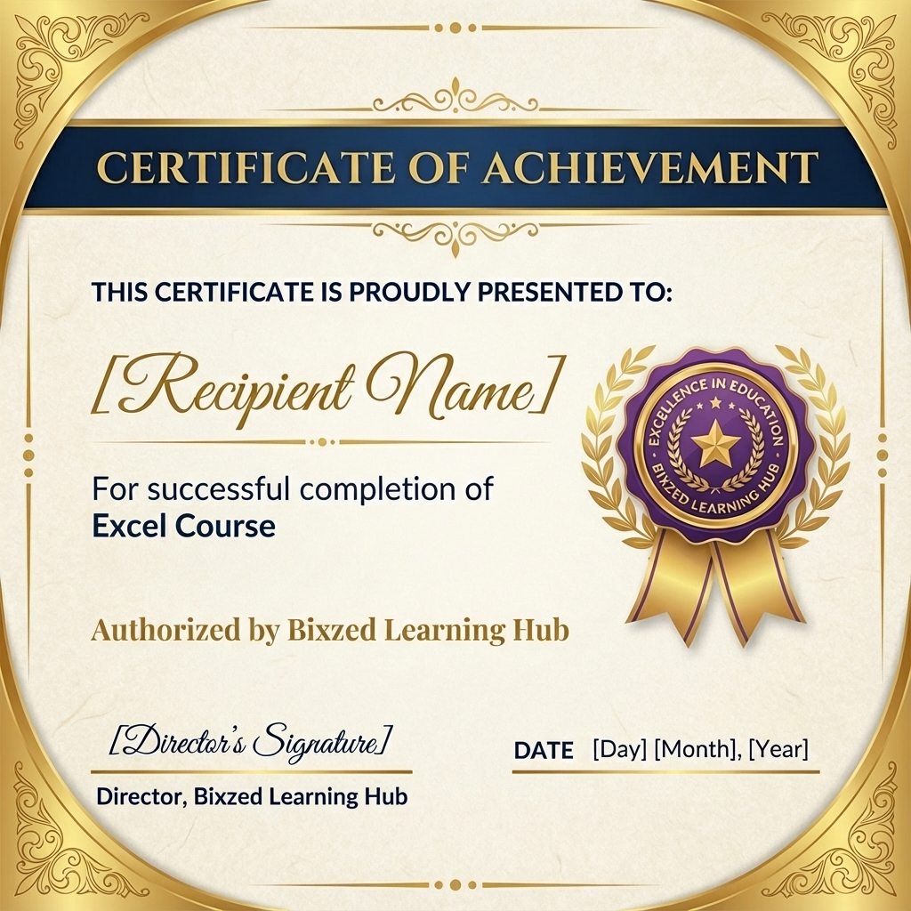 Excel Certificate